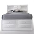 ACME Ireland Queen 8-Drawer Wooden Bed with Storage in White