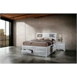 ACME Ireland Queen 8-Drawer Wooden Bed with Storage in White