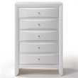 ACME Ireland 5 Drawer Wood Chest in White