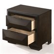ACME Merveille Square Wood and Metal 2-Drawers Nightstand in Espresso