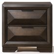 ACME Merveille Square Wood and Metal 2-Drawers Nightstand in Espresso