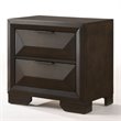 ACME Merveille Square Wood and Metal 2-Drawers Nightstand in Espresso