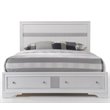 ACME Naima Eastern King Wooden Bed with Storage in White