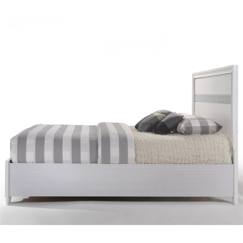 ACME Naima Eastern King Wooden Bed with Storage in White