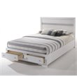 ACME Naima Queen Wooden Storage Bed in White