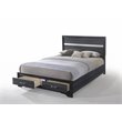 ACME Naima Eastern King Bed with Storage in Black