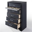 ACME Naima 6 Drawers Chest in Black