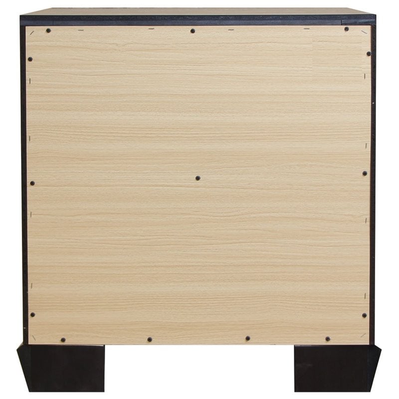 ACME Lyndon Square 2 Drawers Nightstand in Weathered Gray Grain