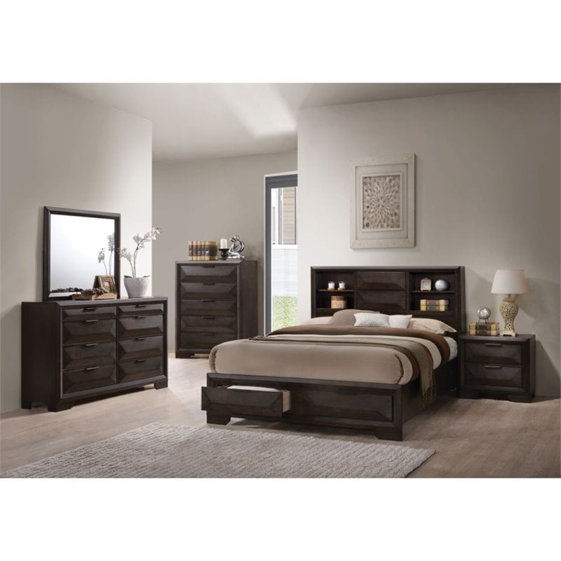 ACME Merveille Rectangular Bedroom Mirror in Rich Espresso