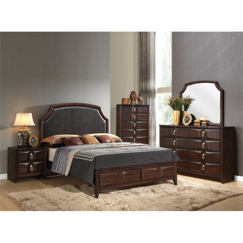 ACME Lancaster Mirror in Espresso