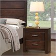 ACME Oberreit Square Wood 2-Drawers Bedroom Nightstand in Walnut