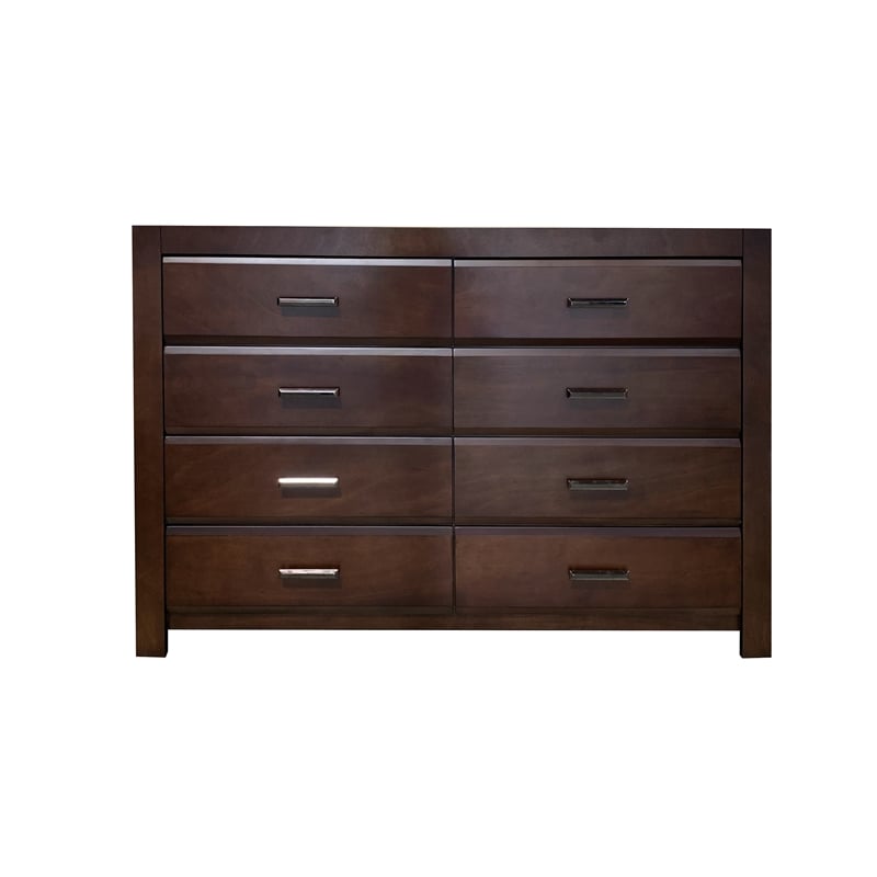 ACME Oberreit Wood 8-Drawers Bedroom Dresser in Walnut