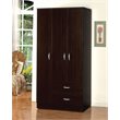 ACME Olean 2-Drawers and 3-Doors Wooden Bedroom Wardrobe in Espresso