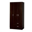 ACME Olean 2-Drawers and 3-Doors Wooden Bedroom Wardrobe in Espresso