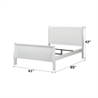 ACME Louis Philippe Wooden Twin Sleigh Bed in White