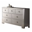 ACME Voeville II Wood 7-Drawers Bedroom Dresser in Platinum Silver
