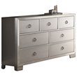 ACME Voeville II Wood 7-Drawers Bedroom Dresser in Platinum Silver