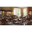 ACME Vendome Sofa with 3 pillows in Cherry PU