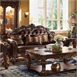 ACME Vendome Sofa with 3 pillows in Cherry PU