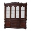 ACME Vendome Glass and Wood Buffet with Hutch in Cherry