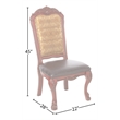 ACME Dresden Dining Side Chair in PU and Cherry Oak (Set of 2)