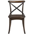 ACME Kaelyn Wooden Side Chair in Dark Oak and Black Set of 2
