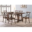ACME Kaelyn Wooden Side Chair in Dark Oak and Black Set of 2
