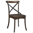 ACME Kaelyn Wooden Side Chair in Dark Oak and Black Set of 2