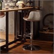 ACME Brancaster Adjustable Stool with Swivel in Vintage Brown Top Grain Leather