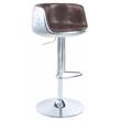 ACME Brancaster Adjustable Stool with Swivel in Vintage Brown Top Grain Leather