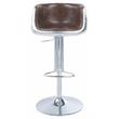 ACME Brancaster Adjustable Stool with Swivel in Vintage Brown Top Grain Leather