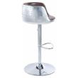 ACME Brancaster Adjustable Stool with Swivel in Vintage Brown Top Grain Leather