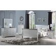 ACME Louis Philippe III Wood Mirror in Platinum and White