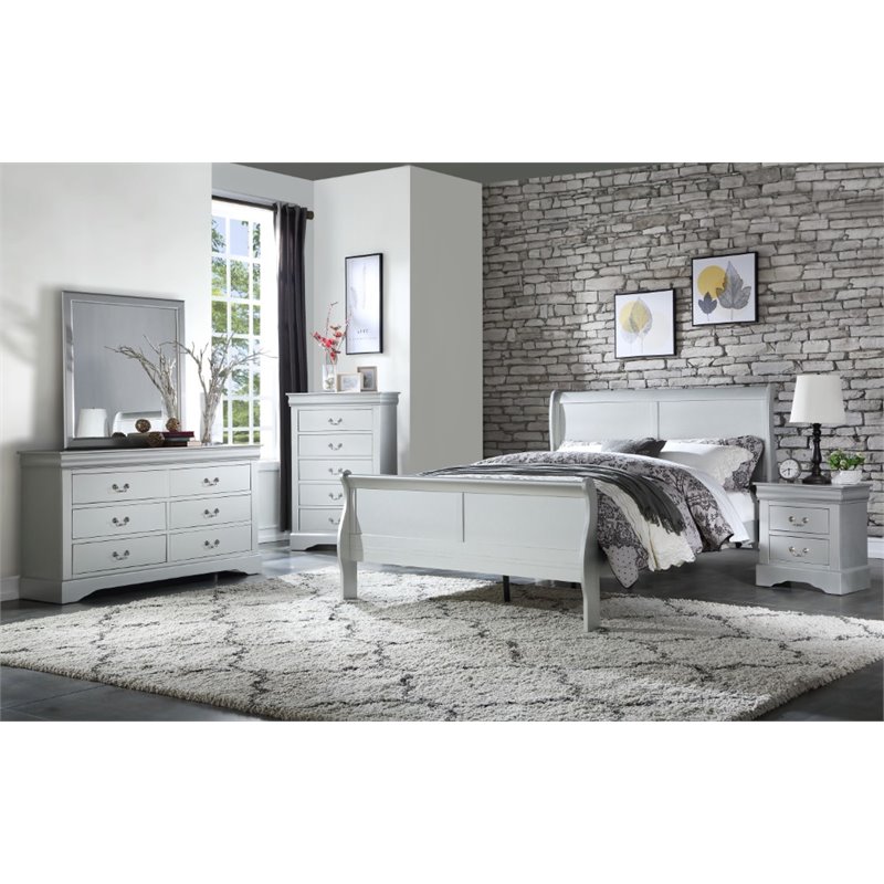 ACME Louis Philippe Chest in Platinum