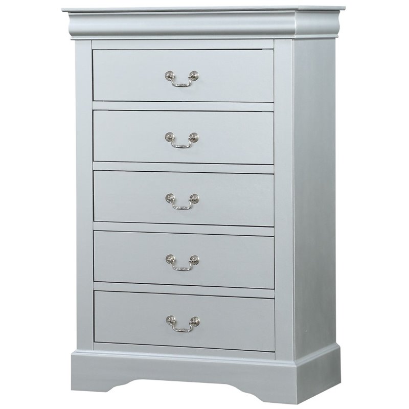 ACME Louis Philippe Chest in Platinum