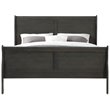 ACME Louis Philippe Eastern King Bed in Dark Gray