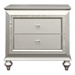 ACME Kaitlyn 2-Drawer Wooden Nightstand in Champagne White