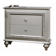 ACME Kaitlyn 2-Drawer Wooden Nightstand in Champagne White