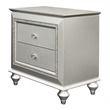ACME Kaitlyn 2-Drawer Wooden Nightstand in Champagne White