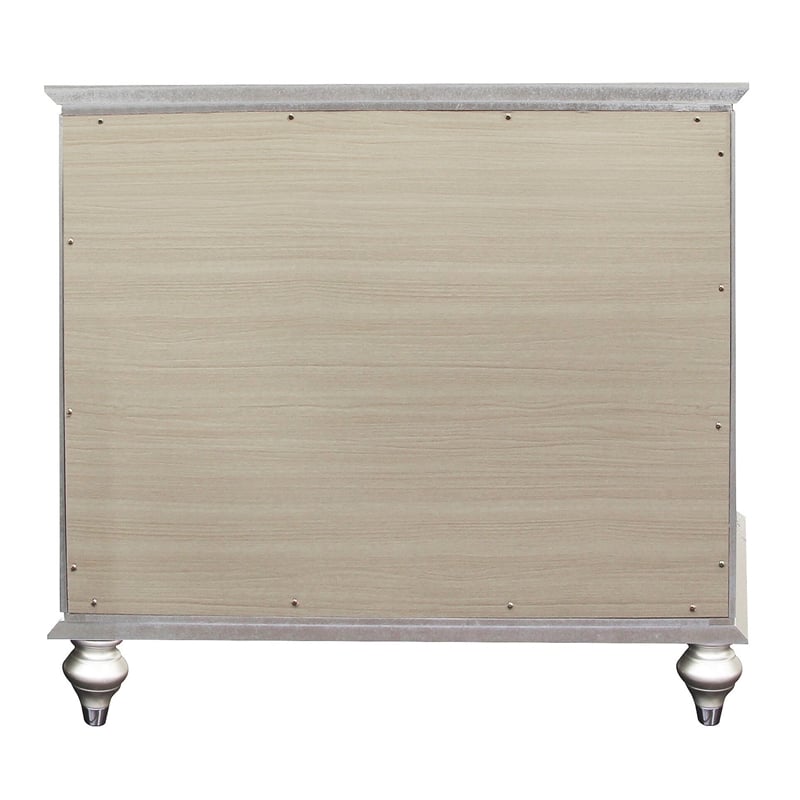 ACME Kaitlyn 2-Drawer Wooden Nightstand in Champagne White
