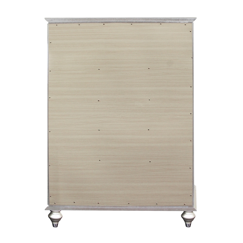 ACME Kaitlyn 5-Drawer Wooden Chest in Champagne White