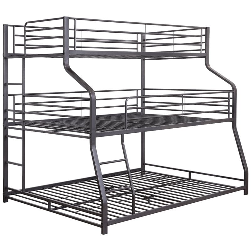 ACME Caius II Triple Bunk Bed in Gunmetal