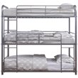 ACME Cairo Triple Twin Bunk Bed in Silver