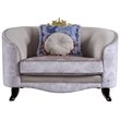 ACME Sheridan Chair with 2 Pillows in Cream Fabric