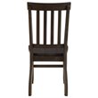 ACME Maisha Wooden Side Chair with Slatted Back in Rustic Walnut Set of 2