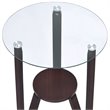 ACME Furniture Darby Wood & Glass End Table with Shelf in Dark Walnut/Clear