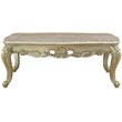 ACME Gorsedd Rectangular Marble Top Coffee Table in Golden Ivory
