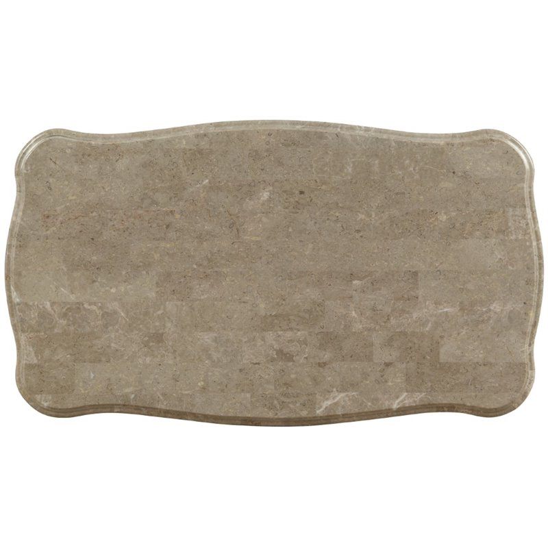 ACME Gorsedd Rectangular Marble Top Coffee Table in Golden Ivory