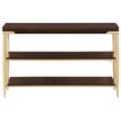 ACME Eschenbach Rectangular Wooden Sofa Table with 2 Shelves in Cherry