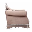 Acme Northville Upholstered Chair with 1 Pillow in Velvet and Antique Silver
